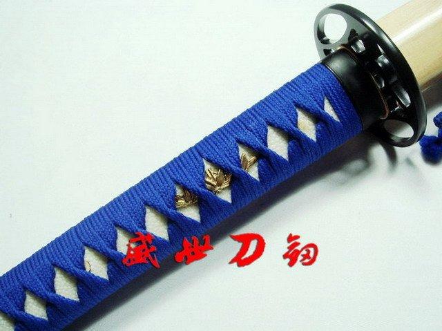 Handmade Japanese Katana Sword Blacked Iron Tsuba 9260 Spring Steel Blade