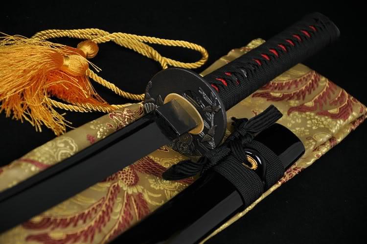 41 Inch High Quality Japanese Samurai Katana Sword Black Full Tang Blade Very Sharp