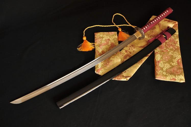 Full Tang Blade Phoenix Tsuba Japanese Samurai Sword