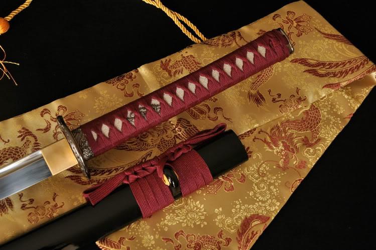 Full Tang Blade Phoenix Tsuba Japanese Samurai Sword