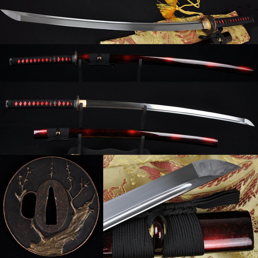 41 Inch Hand Forged Japanese Samurai Sword Katana Folded Steel Full Tang Blade Sharp