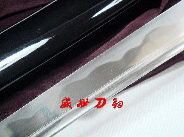 Battle Ready Japanese Samurai Katana Black Flower Tsuba Sharpened Blade