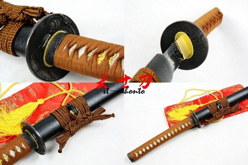 Hand Forged 1060 Cabron Steel Full Tang Blade Japanese Katana Warrior Tsuba Sharpened Full Tang Sword