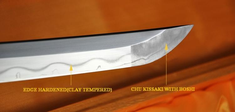 Top Quality Japanese Samurai Sword Katana Kobuse Blade Ray Skin Wrapped Saya