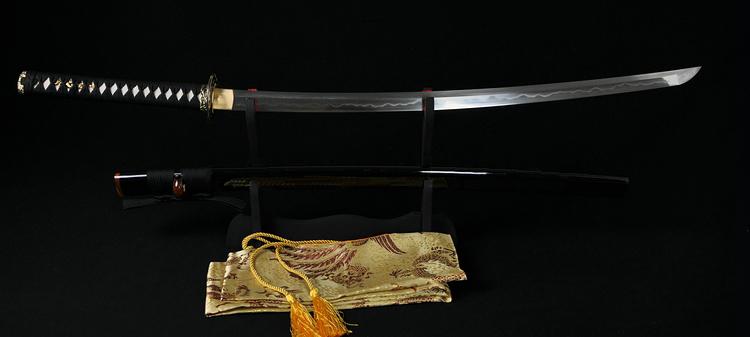 Clay Tempered Folded Steel Blade Japanese Samurai Katana Functional Sword Sharp