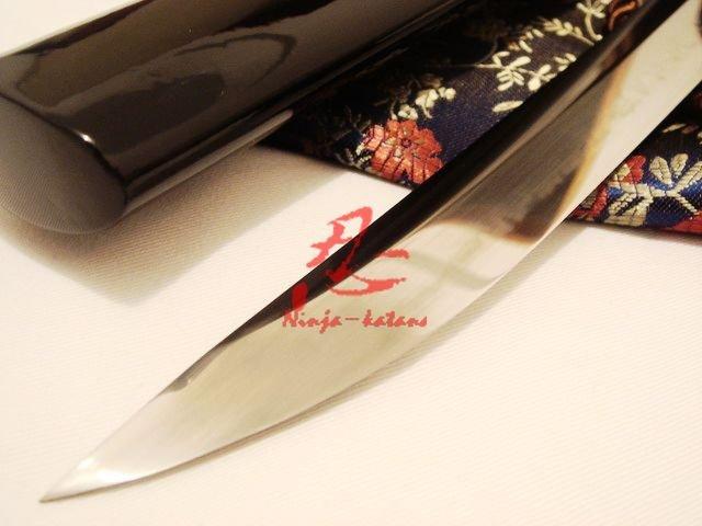 Claytempered Shobu Zukuri Kissaki Katana Demon Tsuba Sword Flamy Hamon Sharpened