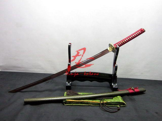 Battle Ready Japanese Samurai Katana Folded Steel Blade Sparrow Tsuba Shaprened Sword