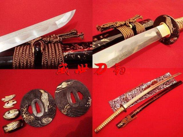 Hand Forged Forged Japanese Katana Edgle Theme Sword Sharpened Blade Full Tang