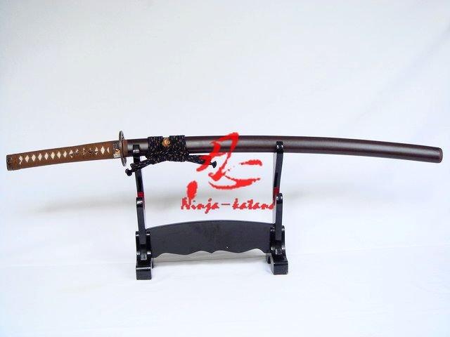 Clay Tempered Double Groove Japanese Functional Wolf Katana Can Cut 5bamboos
