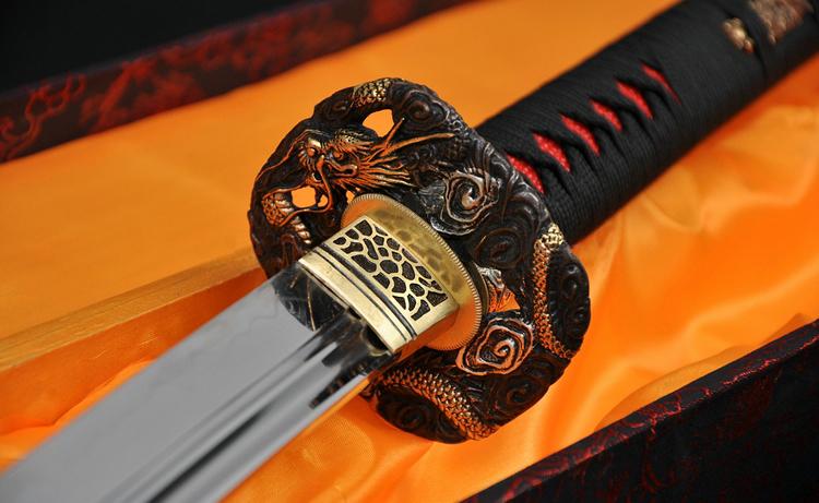 High Quality Japanese Samurai Sword Naginata Clay Tempered Blade Very Sharp