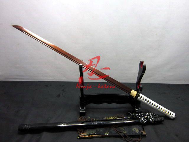 Hand Forged Japanese Iron Tsuba Ninja Katana Folded Steel Sharpened Sword