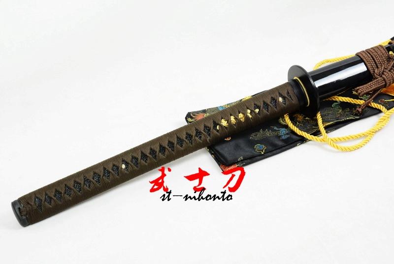 Clay Tempered T-10 High Carbon Steel Full Tang Balde Nodachi Katana Suguha Hamon Sword