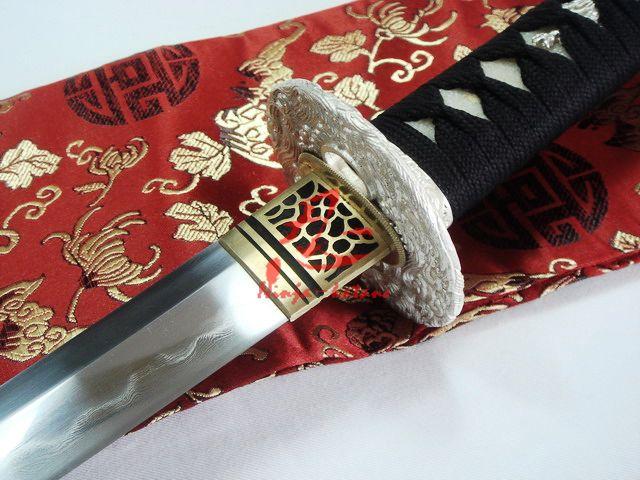 Clay Tempered Sanmai Folded Steel Blade Japanese Wakizashi Katana Sharpened